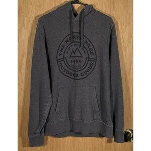 The North Face Men's Sz M Hoodie Sweatshirt Outdoor Goods Logo Gray 1966